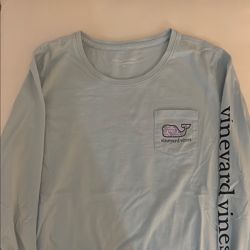 Vineyard Vines Sky Blue Logo Tee